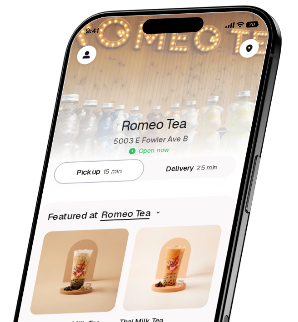 Romeo Tea app preview