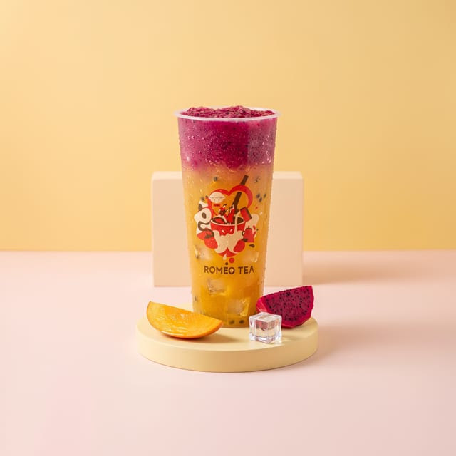 Galaxy Mango Iced Jasmine Green Tea.
