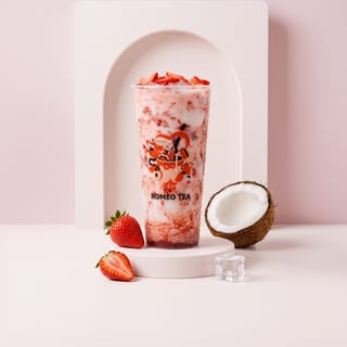 Strawberry Coconut Milk Tea