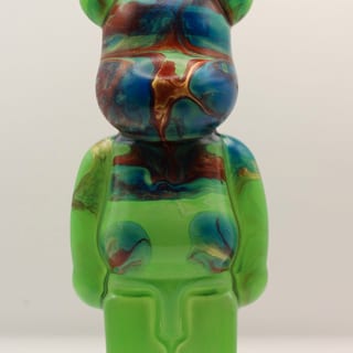 Hand Painted Glass Bear