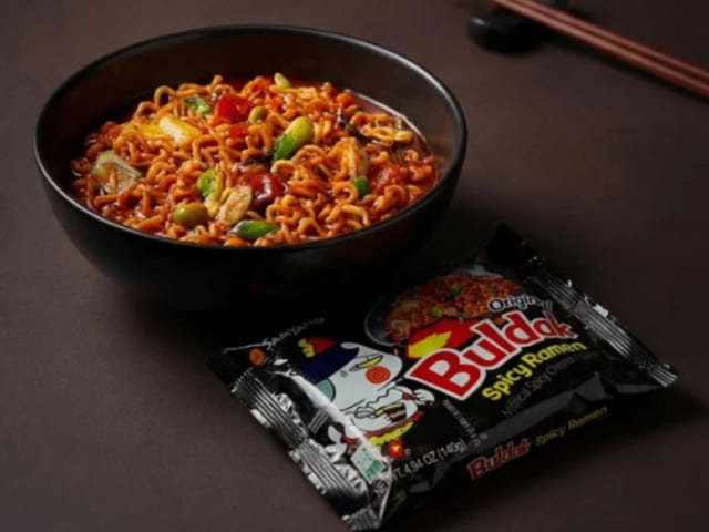 Samyang Buldak Taco Spicy Ramen.